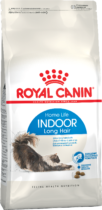Корм Роял Канин для длиношерстных домашних кошек (Royal Canin Indoor Long Hair)