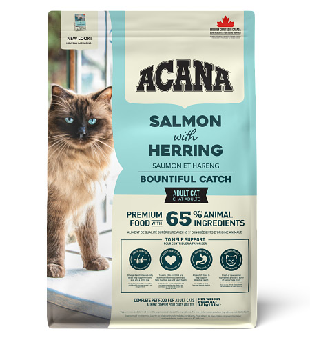 Корм низкозерновой Акана Баунтифул Кэтч (ACANA BOUNTIFUL CATCH) для взрослых кошек с рыбой