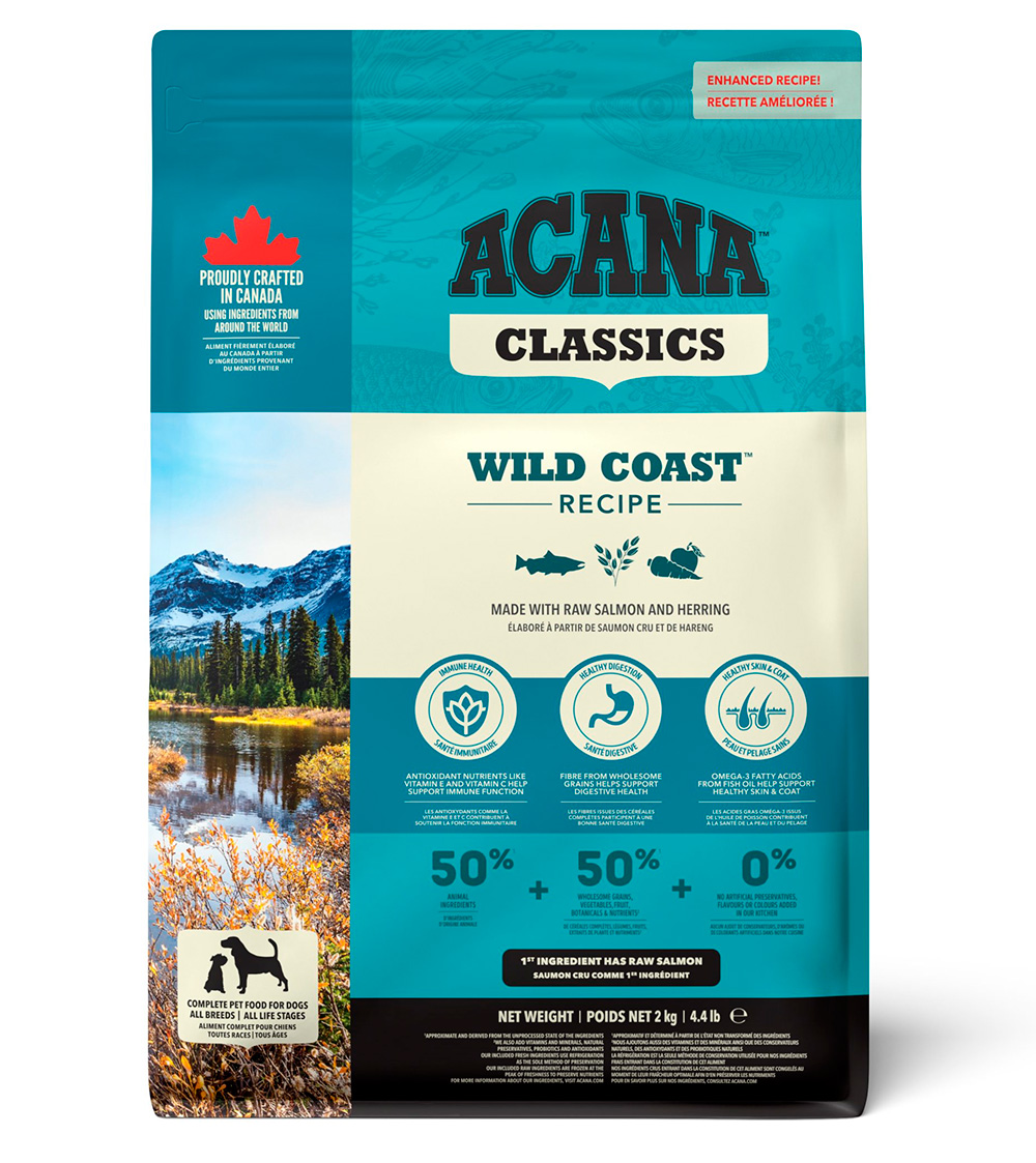 Корм низкозерновой Акана Вайлд Коуст (Acana Wild Coast) с рыбой для взрослых собак всех пород