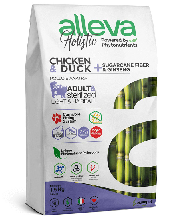 Беззерновой корм Alleva Holistic Neutered Adult Cat Chicken & Duck для кастрированных котов и стерилизованных кошек (Курица и утка)