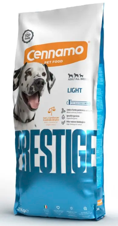 Корм монопротеиновый низкокалорийный Cennamo Prestige ALL BREEDS LIGHT для взрослых собак всех пород (курица)