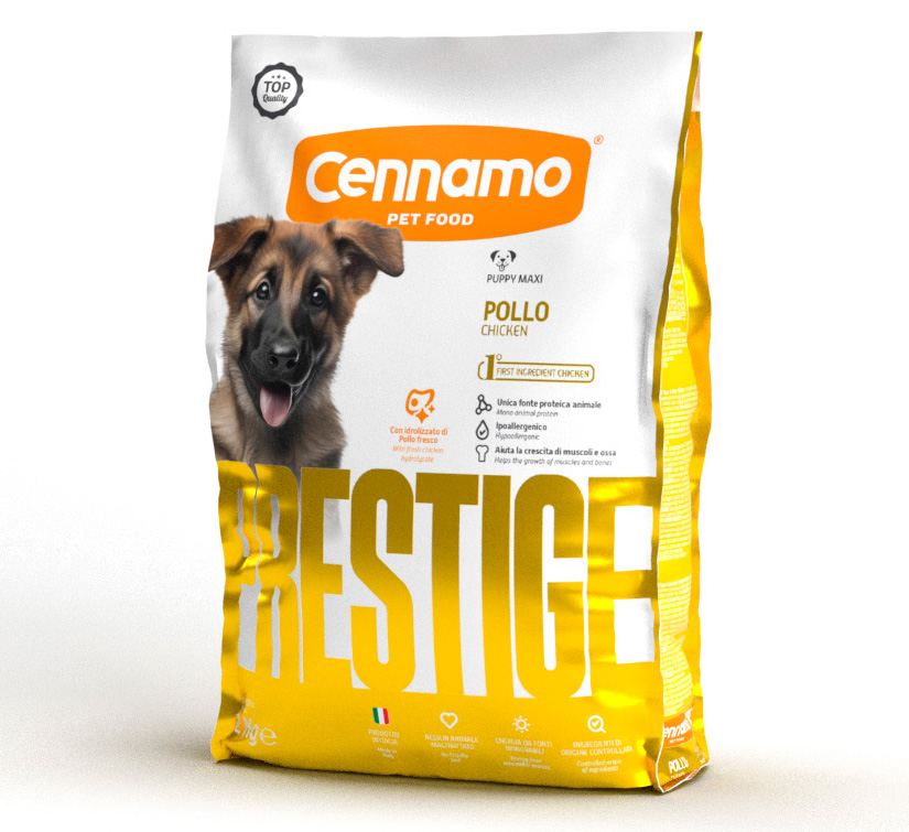 Корм монопротеиновый Cennamo Prestige Puppy MAXI POLLO для щенков крупных пород (курица)
