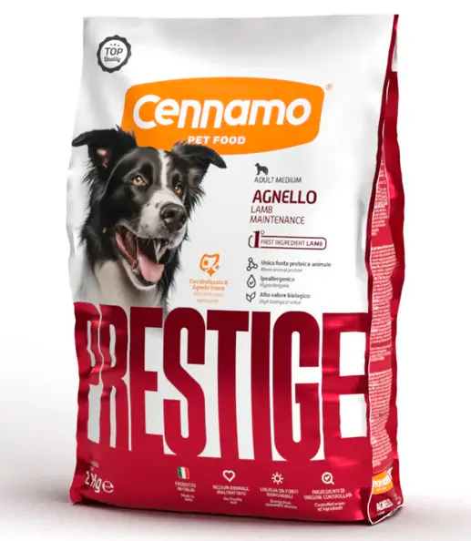 Корм монопротеиновый Cennamo Prestige Adult MEDIUM AGNELLO для взрослых собак средних пород (ягненок)