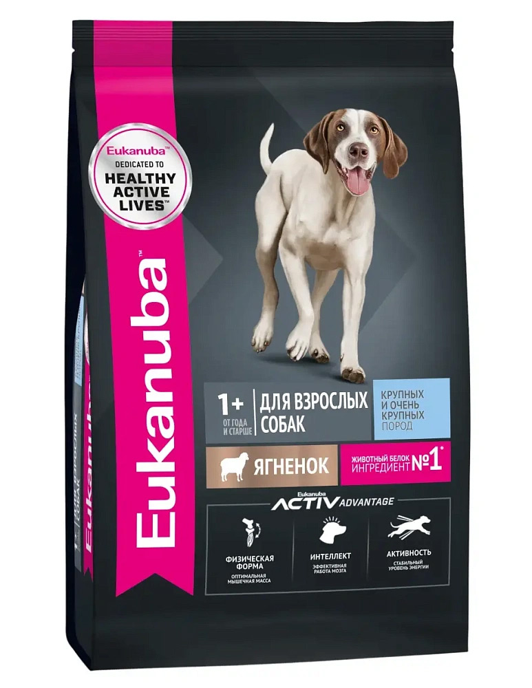 Сухой корм Eukanuba Adult Large Breed Lamb для взрослых собак крупных и очень крупных пород старше 1 года  (Ягненок)