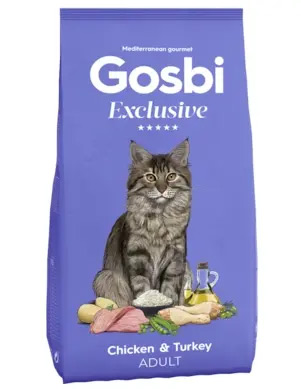 Сухой корм Gosbi Exclusive Adult Cat Chicken & Turkey для взрослых кошек (Курица, индейка) - 6 кг