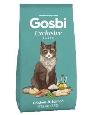 Сухой корм Gosbi Exclusive Sterilized Cat Chicken & Salmon для стерилизованных кошек (Курица, лосось) - 6 кг