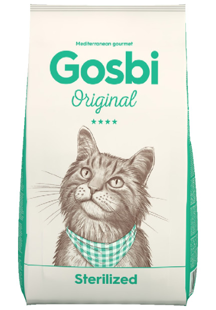 Сухой корм Gosbi Original Sterilized Cat для стерилизованных кошек (Курица, лосось, тунец) - 7 кг