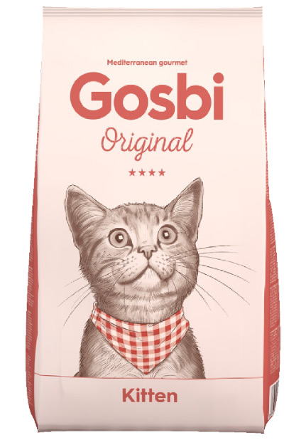 Сухой корм Gosbi Original Kitten для котят (Курица, лосось, тунец) - 7 кг