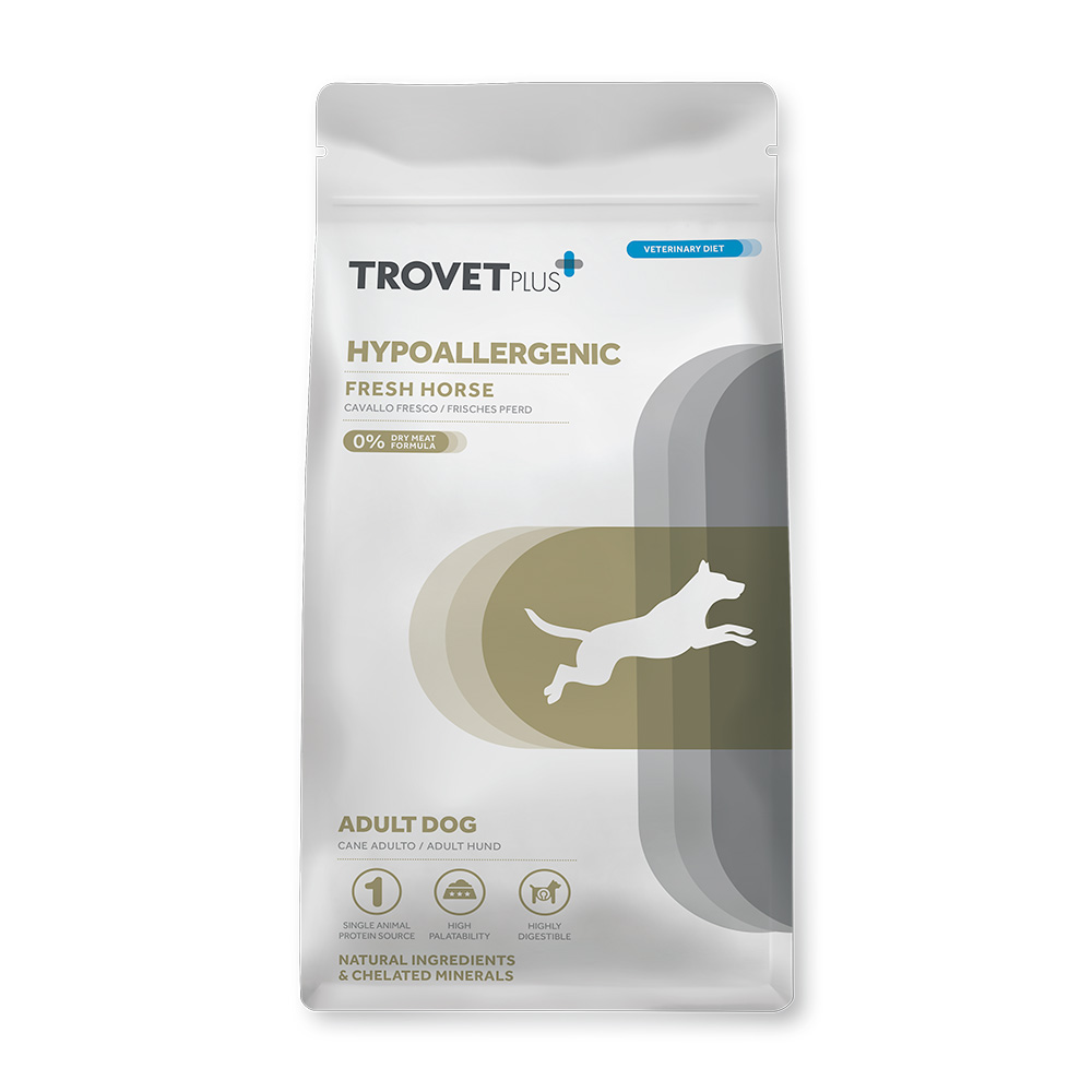 Гипоаллергенный корм Trovet Plus Adult Dog Hypoallergenic Fresh Horse для взрослых собак с пищевой гиперчувствительностью (свежая конина)