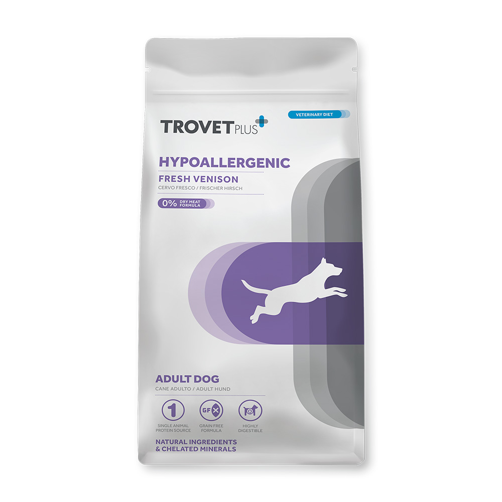 Гипоаллергенный корм Trovet Plus Adult Dog Hypoallergenic Fresh Vension для взрослых собак с пищевой гиперчувствительностью (свежая оленина)