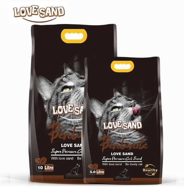 Бентонитовый комкующийся наполнитель Love Sand Coffee с ароматом кофе