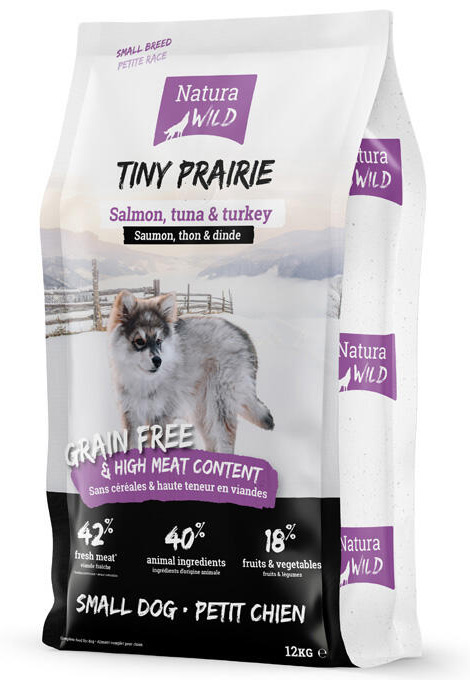 Natura Wild Tiny Prairie беззерновой корм для собак миниатюрных пород (лосось, тунец и индейка)