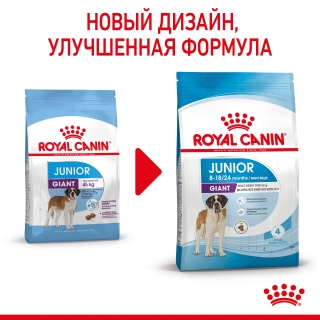 Корм для щенков Royal Canin Giant Junior (для щенков гигантских пород от 8 до 24 месяцев)