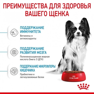 Корм для собак Royal Canin X-Small Puppy (для щенков от 2 до 10 месяцев миниатюрных размеров)