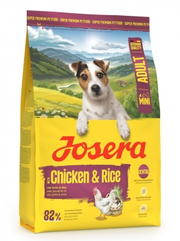 Сухой корм Йозера для взрослых собак мелких пород Mini Adult with Chiken & Rice (Adult Mini/Sensitive 27/16), 10 кг.
