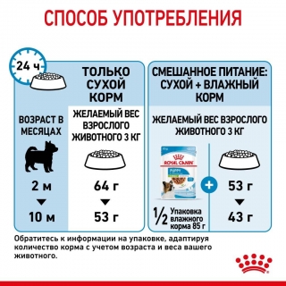 Корм для собак Royal Canin X-Small Puppy (для щенков от 2 до 10 месяцев миниатюрных размеров)