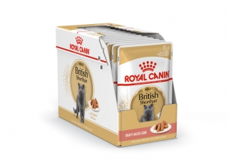 Влажный корм Роял Канин для британцев кусочки в соусе (Royal Canin British Adult), 14*85 гр