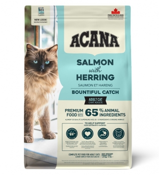 Корм низкозерновой Акана Баунтифул Кэтч (ACANA BOUNTIFUL CATCH) для взрослых кошек с рыбой