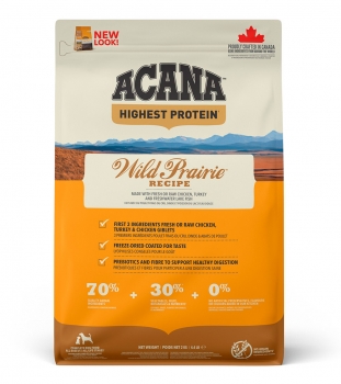 Корм беззерновой Акана Вайлд Прерия (ACANA WILD PRAIRIE HIGEST PROTEIN) для собак всех пород и возрастов с курицей