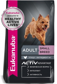 Сухой корм для взрослых собак мелких пород от года и старше Eukanuba Adult Small Breed (Птица)