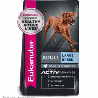 Сухой корм для взрослых собак крупных и очень крупных пород от года Eukanuba Adult Large Breed (Птица)
