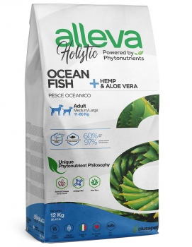 Беззерновой корм Alleva Holistic Adult Medium & Maxi для взрослых собак средних и крупных пород (Океаническая рыба)