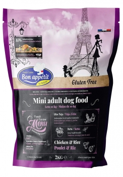Корм Bon Appetit Adult mini chicken & rice для собак миниатюрных пород с курицей и рисом