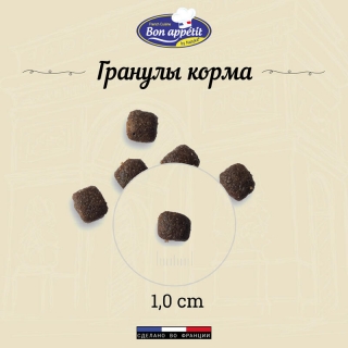 Корм Bon Appetit Sensitive для взрослых кошек с чувствительным пищеварением с лососем и курицей