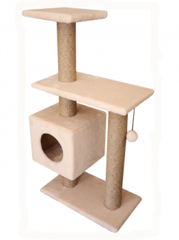 Игровой комплекс Буран для кошек Cat House (мех, джут), 106 см