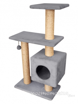 Игровой комплекс Буран для кошек Cat House (мех, сизаль), 106 см