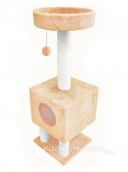 Домик на ножках Cat House с шариком на резинке (мех, хлопок), 1,05м
