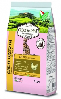 Сухой корм Chat & Chat Expert Kitten для котят (Курица)