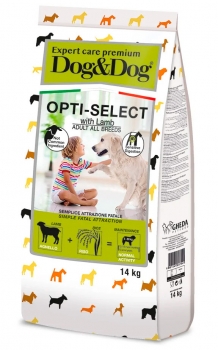 Сухой корм Dog&Dog Expert Care Premium Opti-Select для взрослых собак всех пород (Ягненок)