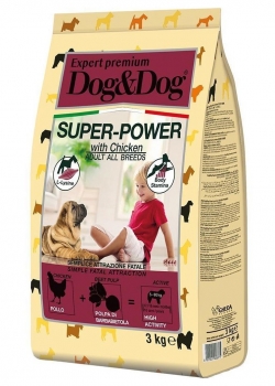 Сухой корм Dog&Dog Expert High Premium Super Power для собак с большими физическими нагрузками