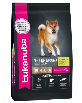 Сухой корм Eukanuba Adult Small & Medium Breed Lamb для собак собак мелких и средних пород старше 1 года  (Ягненок)