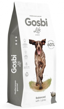Сухой корм Gosbi Life Dog Balanced with Lamb для взрослых собак всех пород (Ягненок) - 12 кг