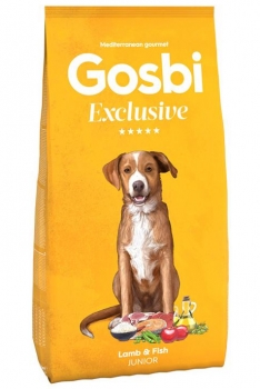 Низкозерновой корм Gosbi Exclusive Junior Lamb & Fish для щенков средних и крупных пород с 4 х-месяцев (Ягненок и рыба) - 3 кг