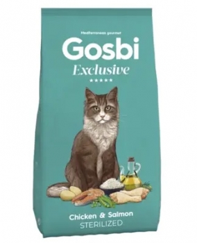 Сухой корм Gosbi Exclusive Sterilized Cat Chicken & Salmon для стерилизованных кошек (Курица, лосось) - 6 кг