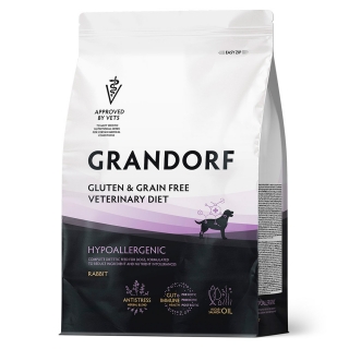 Полнорационный диетический корм GRANDORF VET Dog HYPOALLERGENIC (Грандорф Вет Дог Гипоаллердженик) для собак при пищевой аллергии (Кролик)