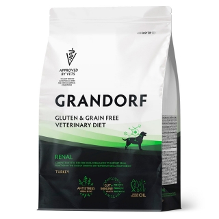 Полнорационный диетический корм GRANDORF VET Dog RENAL (Грандорф Вет Дог Ренал) для собак при хронической почечной недостаточности (Индейка)