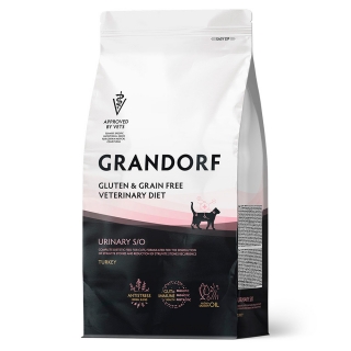 Полнорационный диетический корм GRANDORF VET Cat URINARY S/O (Грандорф Вет Кэт Уринари С/О) для кошек для растворения струвитных камней (Индейка)