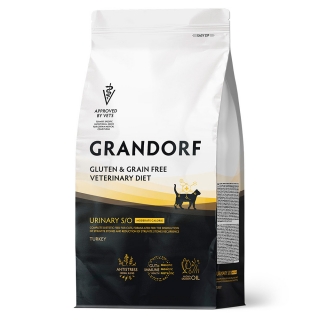 Полнорационный диетический корм GRANDORF VET Cat URINARY S/O MODERATE CALORIE (Уринари С/О МОДЕРЕЙТ КЭЛОРИ) для кошек с лишним весом для растворения струвитных камней (Индейка)
