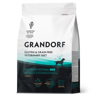 Полнорационный диетический корм GRANDORF VET Dog GASTROINTESTINAL LOW FAT (Грандорф Вет Дог Гастроинтестинал Лоу Фэт) для собак при гиперлипидемии (Индейка)