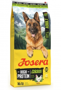 Корм Йозера High Protein Adult with Chicken (Adult/All sizes 30/21) для взрослых спортивных, племенных и рабочих собак (Бывший High Energy), 12.5 кг.