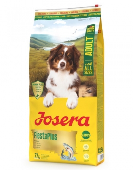 Сухой корм Йозера Фиеста Плюс для привередливых собак Josera Fiesta Plus (Adult 24/15) c разноцветыми гранулами, мясо домашней птицы и лосося, 12.5 кг