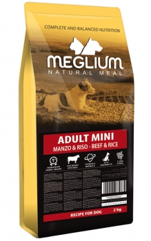 Сухой корм Меглиум Мини Сенсибл с говядиной (Meglium Mini Sensible Beef & Rice 25/13) для взрослых собак мелких пород с чувствительным пищеварением