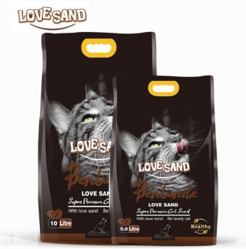 Бентонитовый комкующийся наполнитель Love Sand Coffee с ароматом кофе