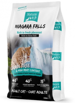 Natura Wild Niagara Falls беззерновой корм для взрослых кошек с чувствительным пищеварением (фазан)