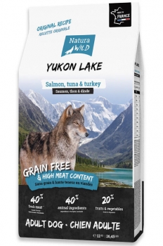 Natura Wild Yukon Lake беззерновой корм для взрослых собак всех пород (лосось, тунец и индейка)