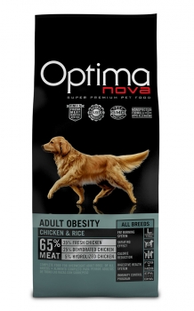 Сухой корм для собак с избыточным весом Оптиманова Эдалт Обесити Adult Obesity Chicken & Rice (курица и рис)